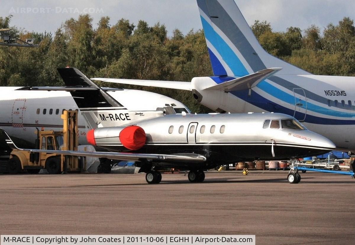 M-RACE, 2008 Hawker Beechcraft Hawker 850XP C/N 258895, With the 737s at European apron