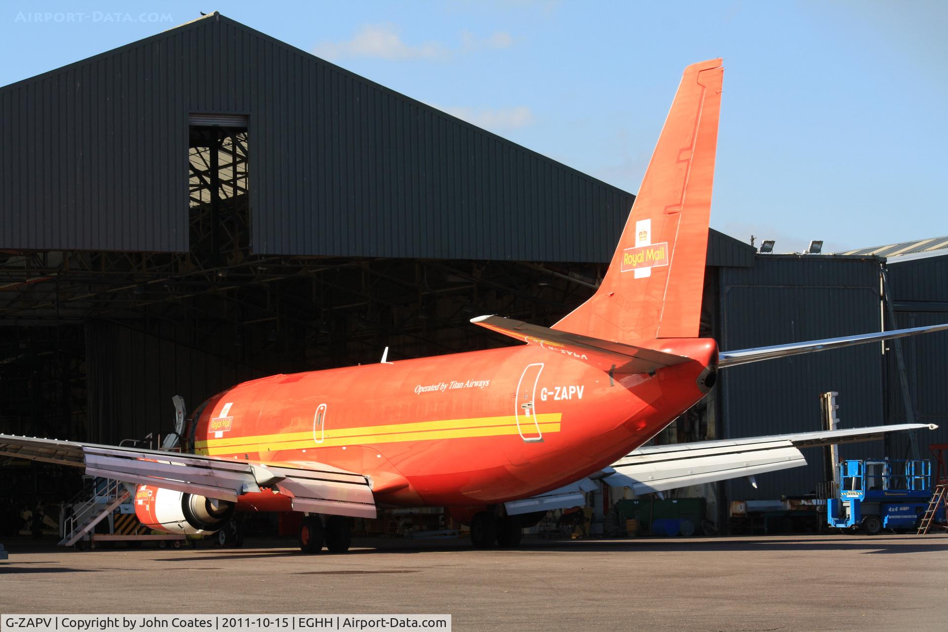 G-ZAPV, 1989 Boeing 737-3Y0 C/N 24546, At European