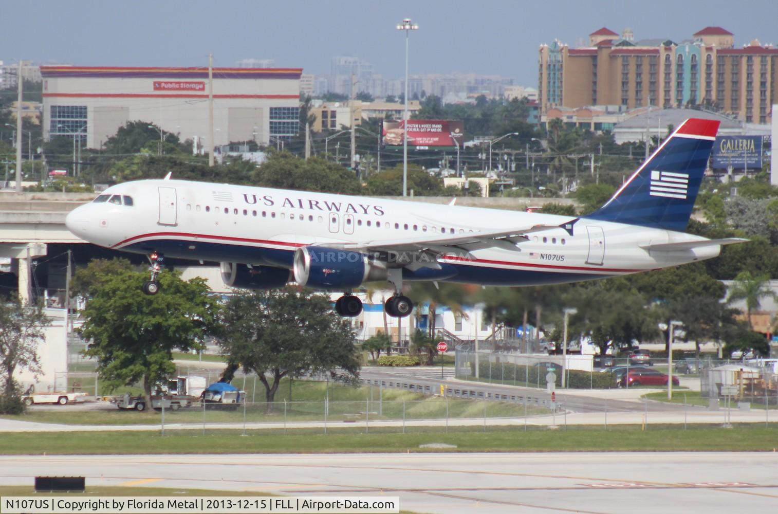 N107US, 1999 Airbus A320-214 C/N 1052, USAirways A320