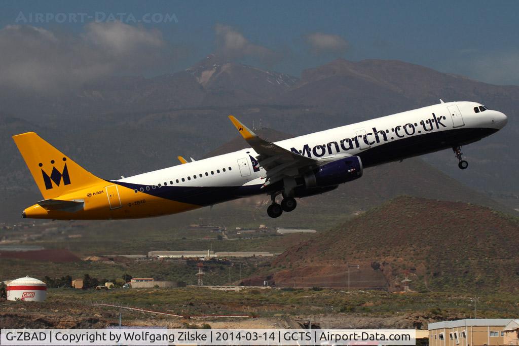 G-ZBAD, 2013 Airbus A321-231 C/N 5582, In the background the Teide