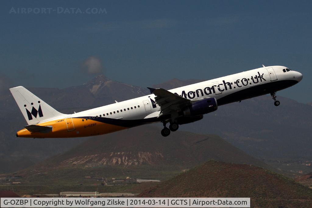 G-OZBP, 2001 Airbus A321-231 C/N 1433, In the background the Teide