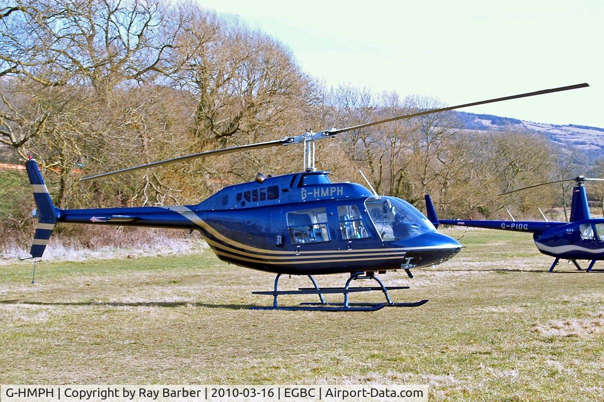 G-HMPH, 1973 Bell 206B JetRanger II C/N 1232, Bell 206B2 Jet Ranger II [1232] Cheltenham Racecourse~G 16/03/2010