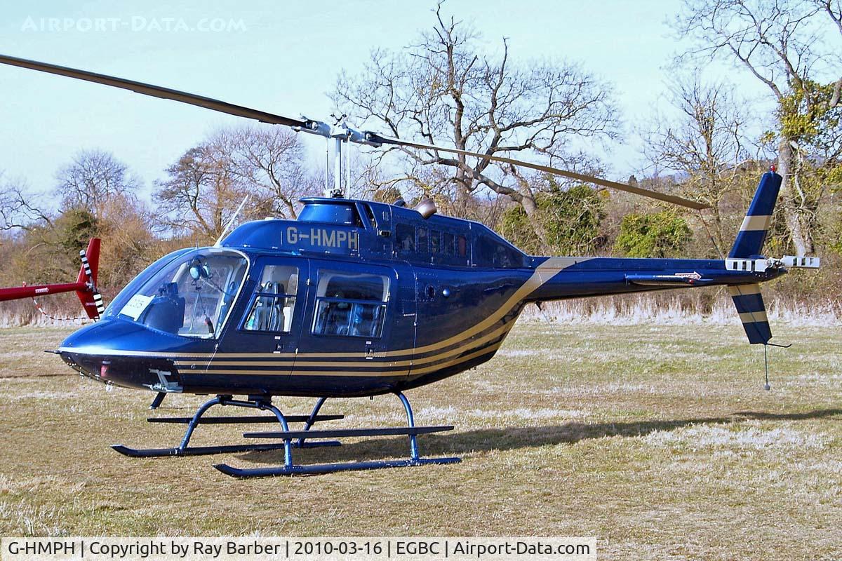 G-HMPH, 1973 Bell 206B JetRanger II C/N 1232, Bell 206B2 Jet Ranger II [1232] Cheltenham Racecourse~G 16/03/2010