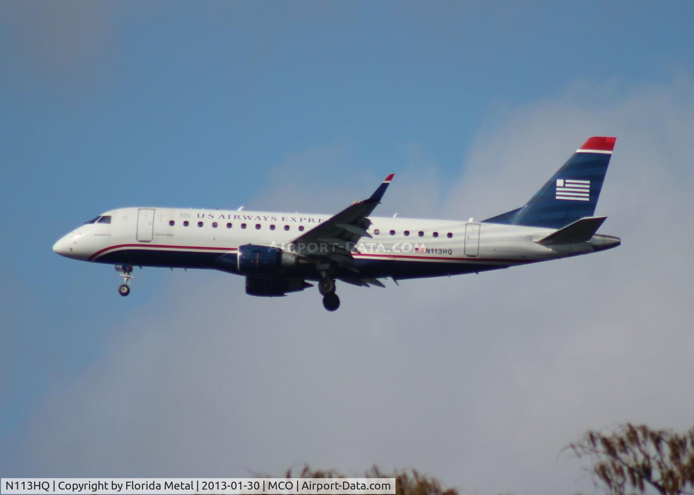 N113HQ, 2007 Embraer 175LR (ERJ-170-200LR) C/N 17000177, US Airways E175