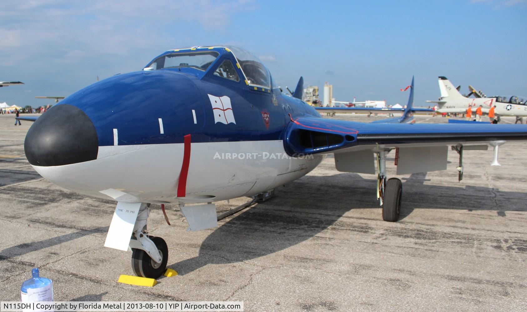 N115DH, 1956 De Havilland (F+W Emmen) Vampire T.55 (DH-115) C/N 866, DH-155 Vampire