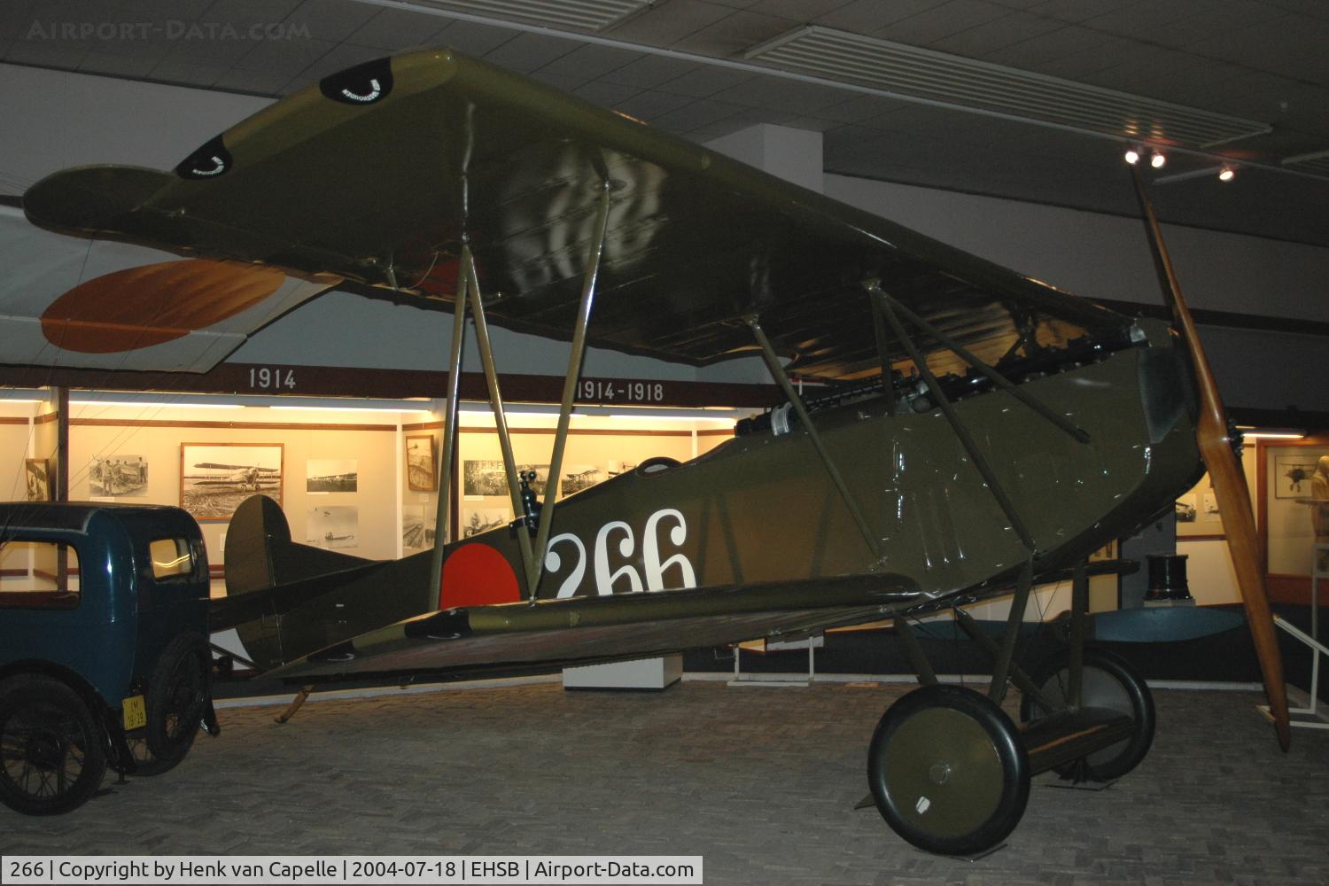 266, 1921 Fokker D-VII C/N 2523, Fokker D-VII in colours of the Netherlands Army Luchtvaart Afdeling (LVA) in the Militaire Luchtvaart Museum in the Netherlands.
