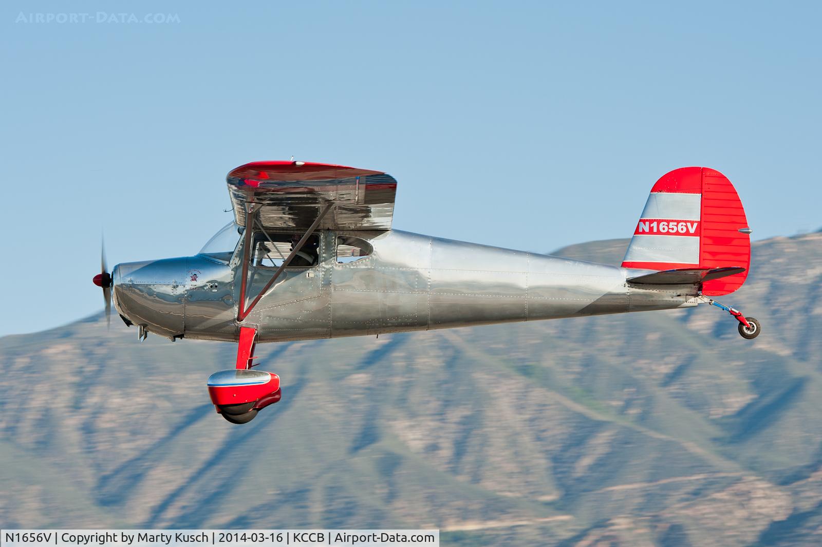 N1656V, 1947 Cessna 120 C/N 13828, Final Runway 24
