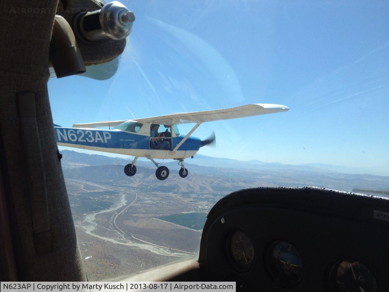 N623AP, 1969 Cessna 150J C/N 15070915, Air to air filming near Redlands Airport.