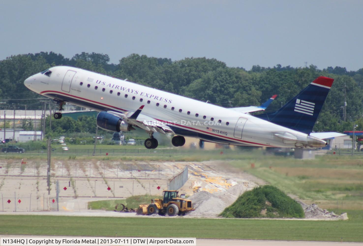 N134HQ, 2008 Embraer 175LR (ERJ-170-200LR) C/N 17000220, USAirways E175