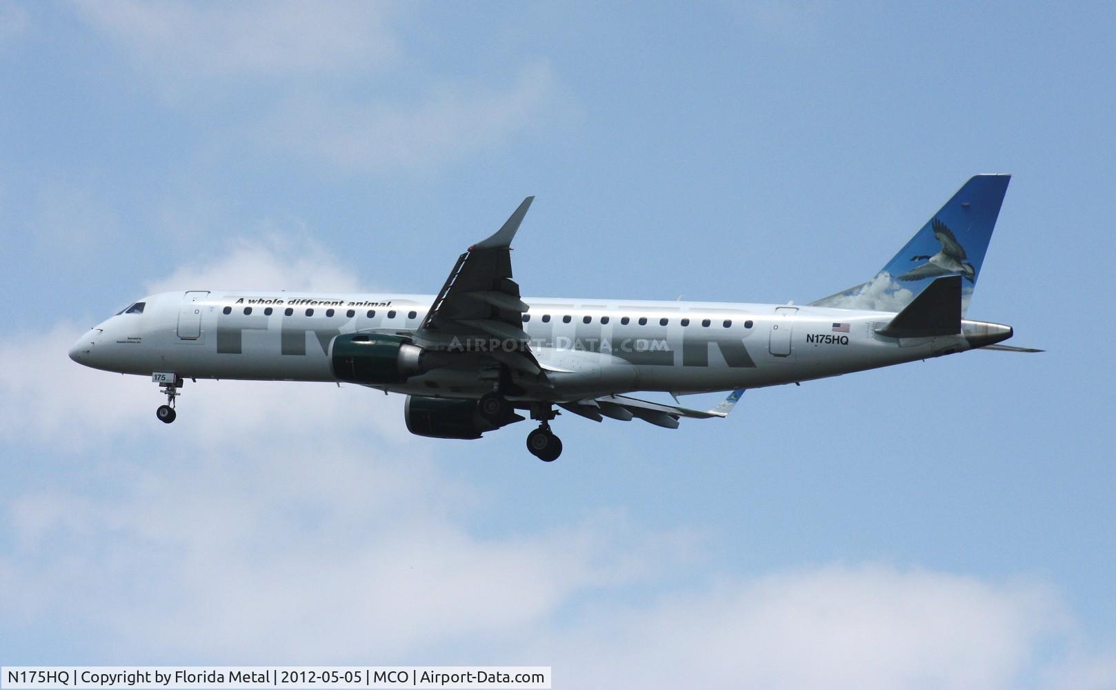 N175HQ, 2008 Embraer 190AR (ERJ-190-100IGW) C/N 19000216, Frontier Lucy Canada Goose E190