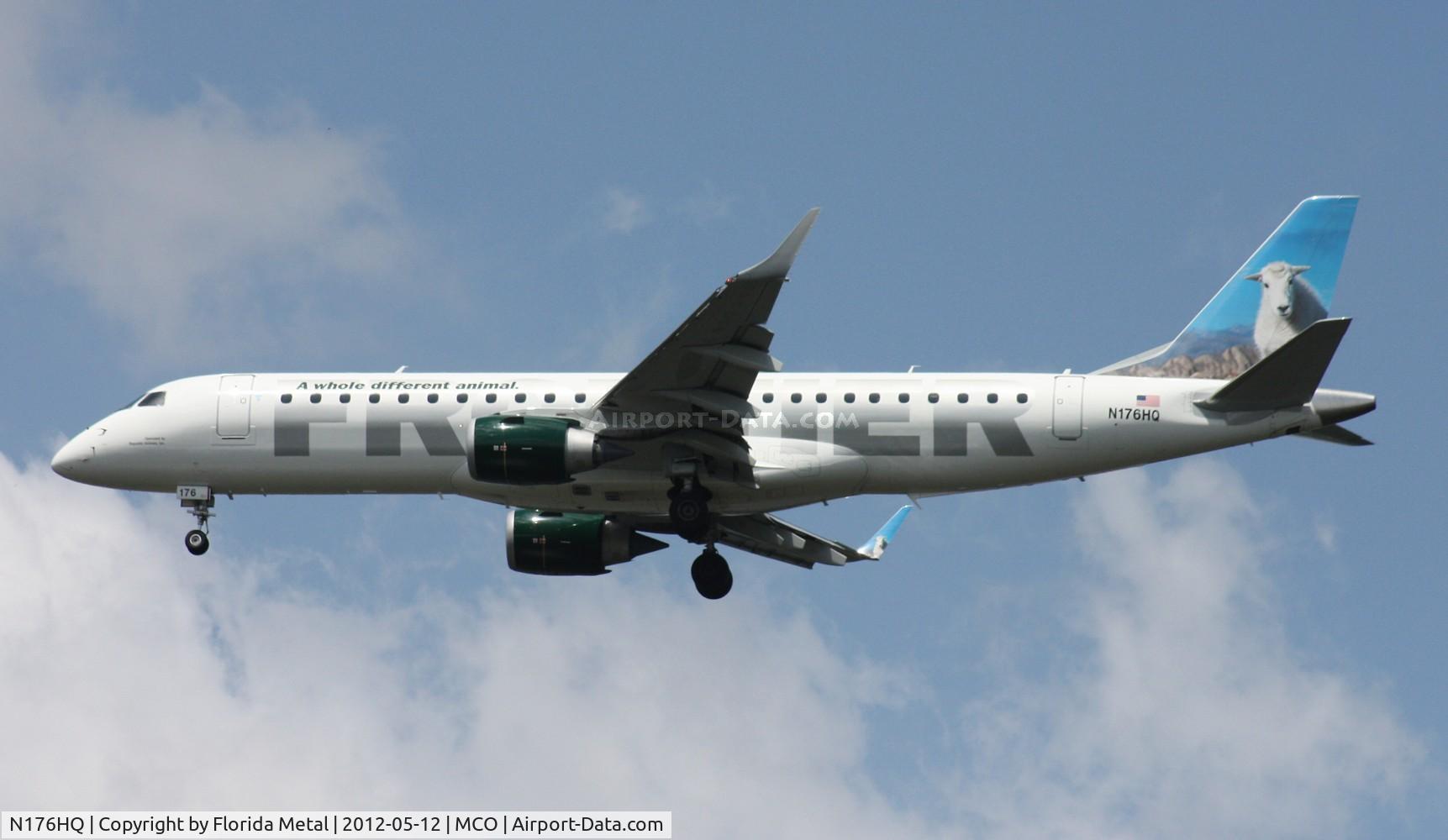 N176HQ, 2011 Embraer 190AR (ERJ-190-100IGW) C/N 19000461, Frontier 