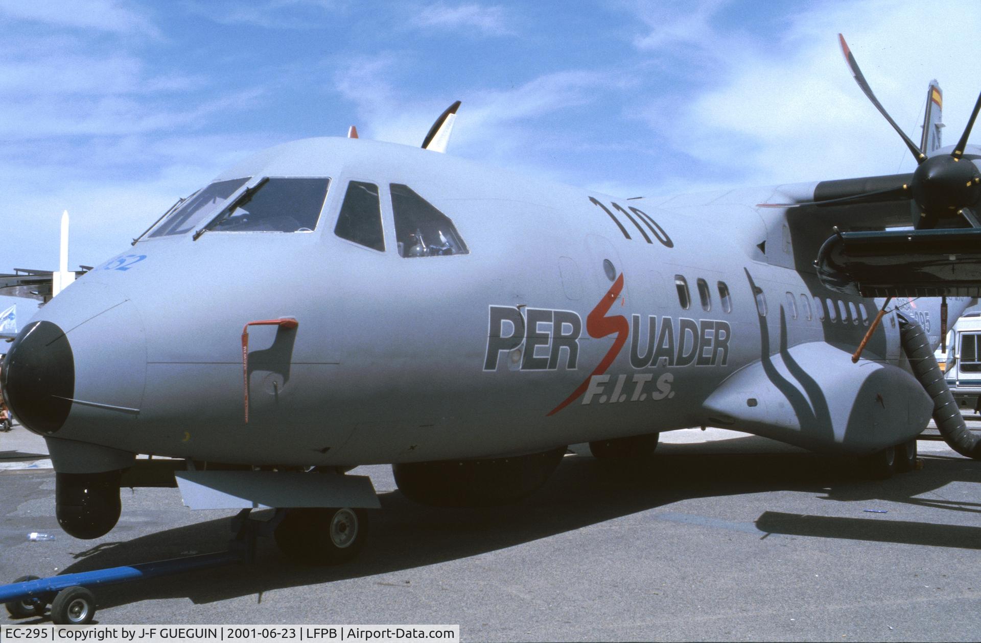 EC-295, 1997 CASA C-295M C/N P-001, On display at 2001 Paris-Le Bourget airshow in its first configuration (C-245 MSA/MPA Pursuader).
