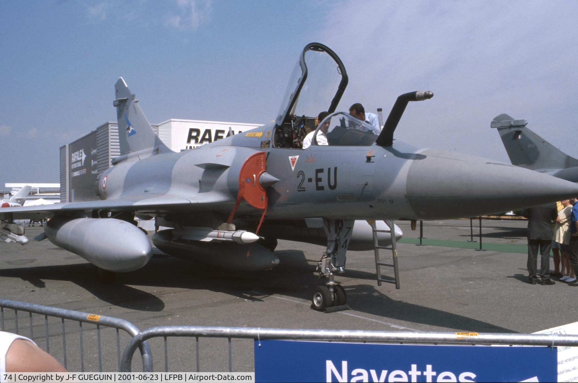74, Dassault Mirage 2000-5F C/N 313, On display at 2001 Paris-Le Bourget airshow.