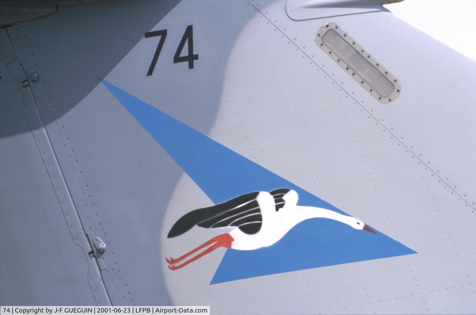 74, Dassault Mirage 2000-5F C/N 313, On display at 2001 Paris-Le Bourget airshow.