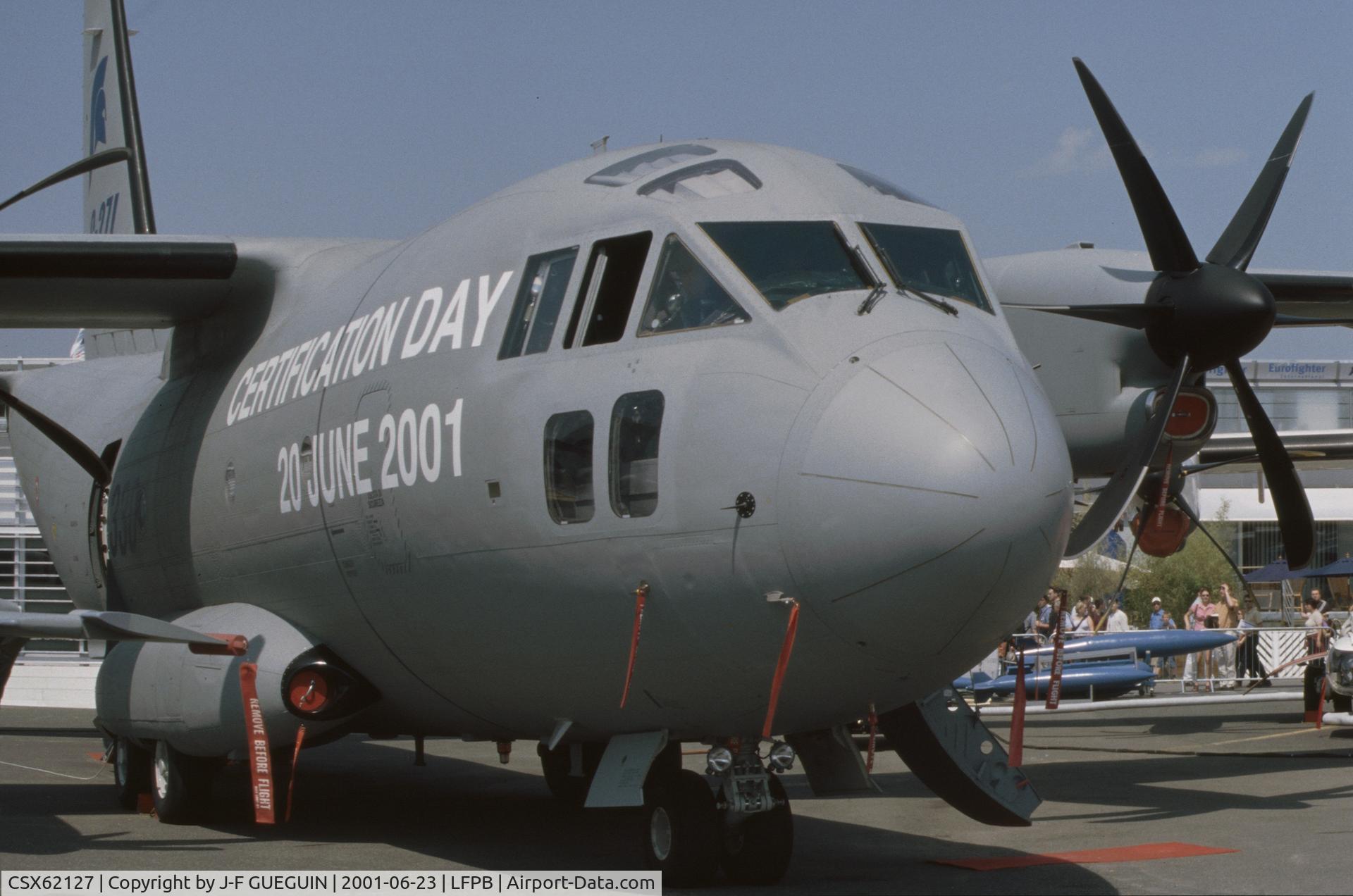 CSX62127, 1980 Alenia C-27J Spartan C/N 4033, On display at 2001 Paris-Le Bourget airshow.