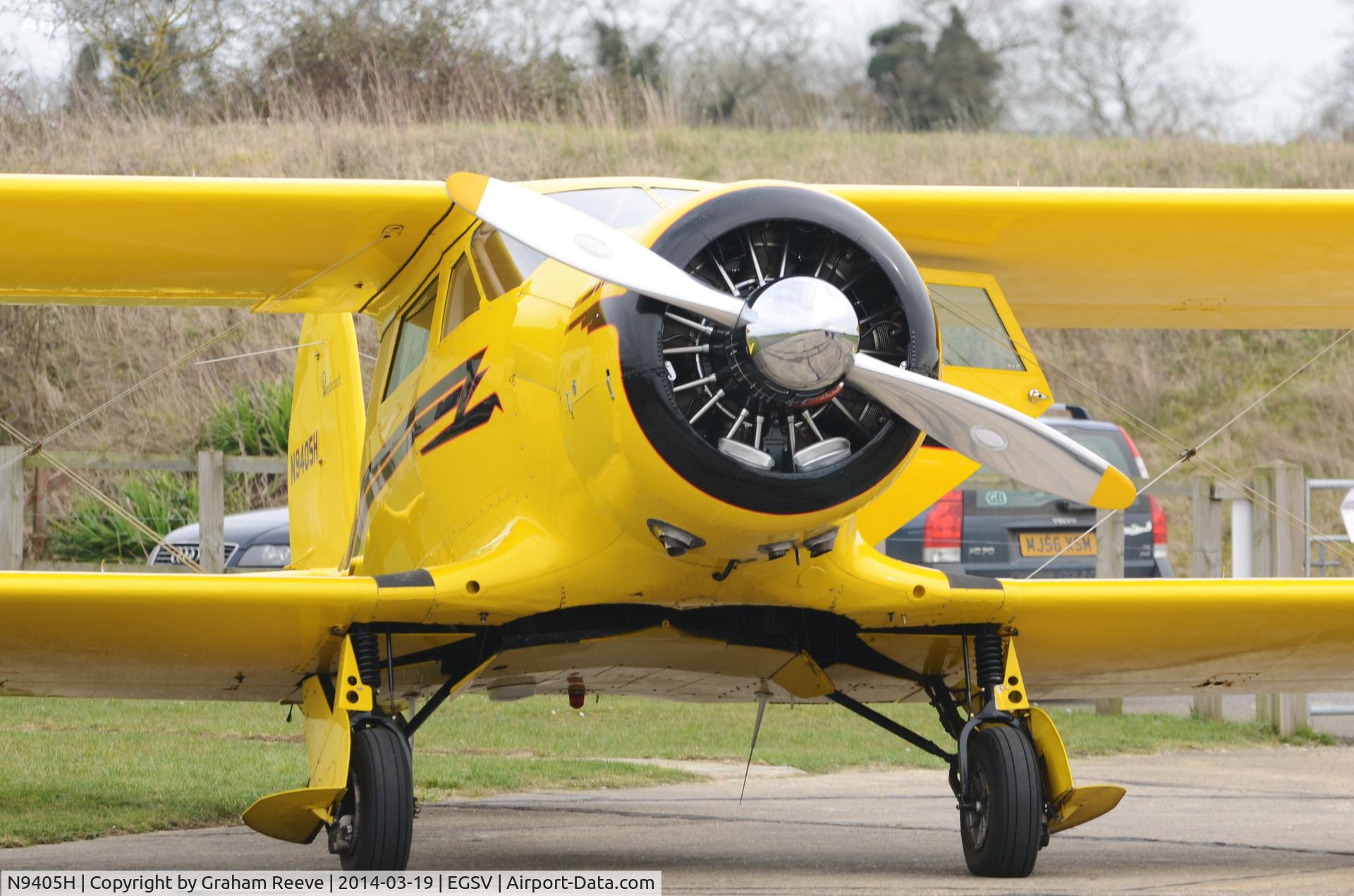 N9405H, 1943 Beech D17S Staggerwing C/N 4803, Parked at Old Buckenham.