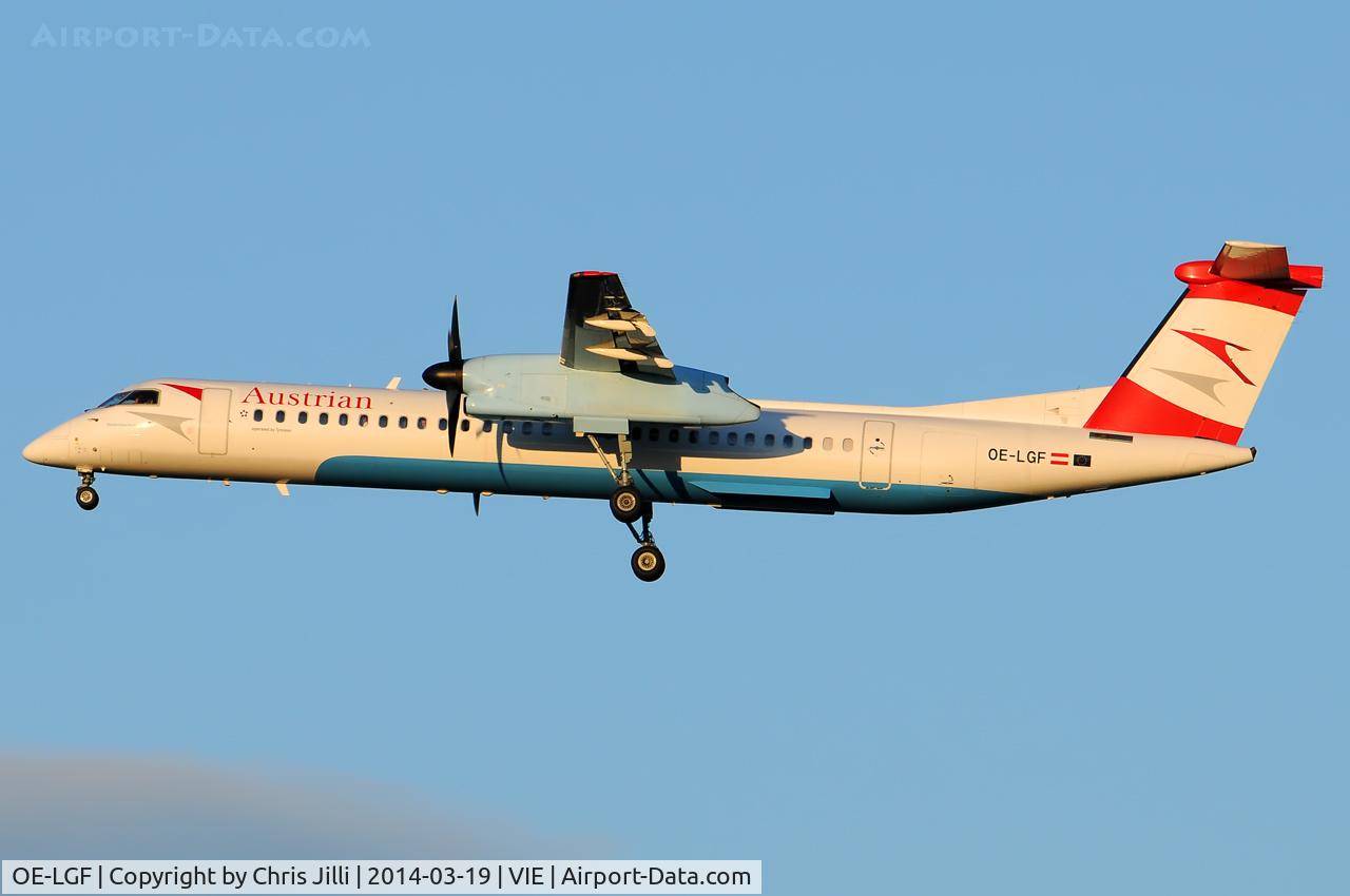 OE-LGF, 2002 De Havilland Canada DHC-8-402Q Dash 8 C/N 4068, Austrian Airlines
