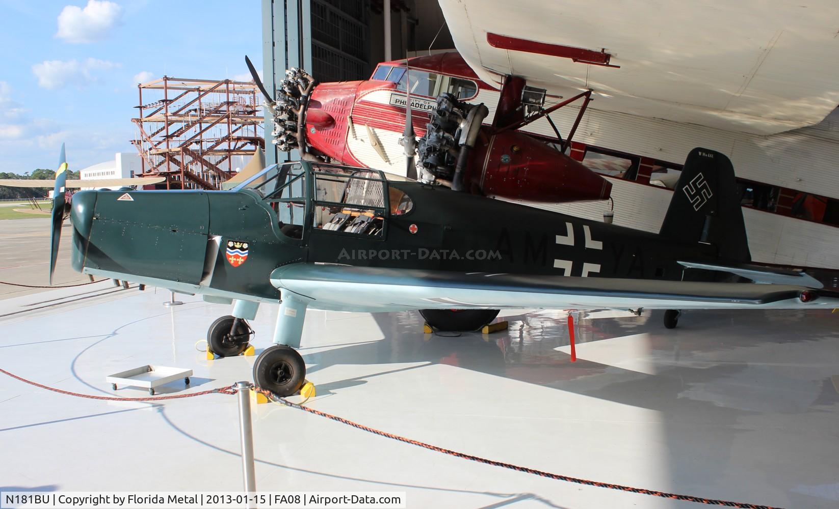 N181BU, 1950 Bucker (Zlin) Z-381 (C-106) Bestmann C/N 461, Zlin 381