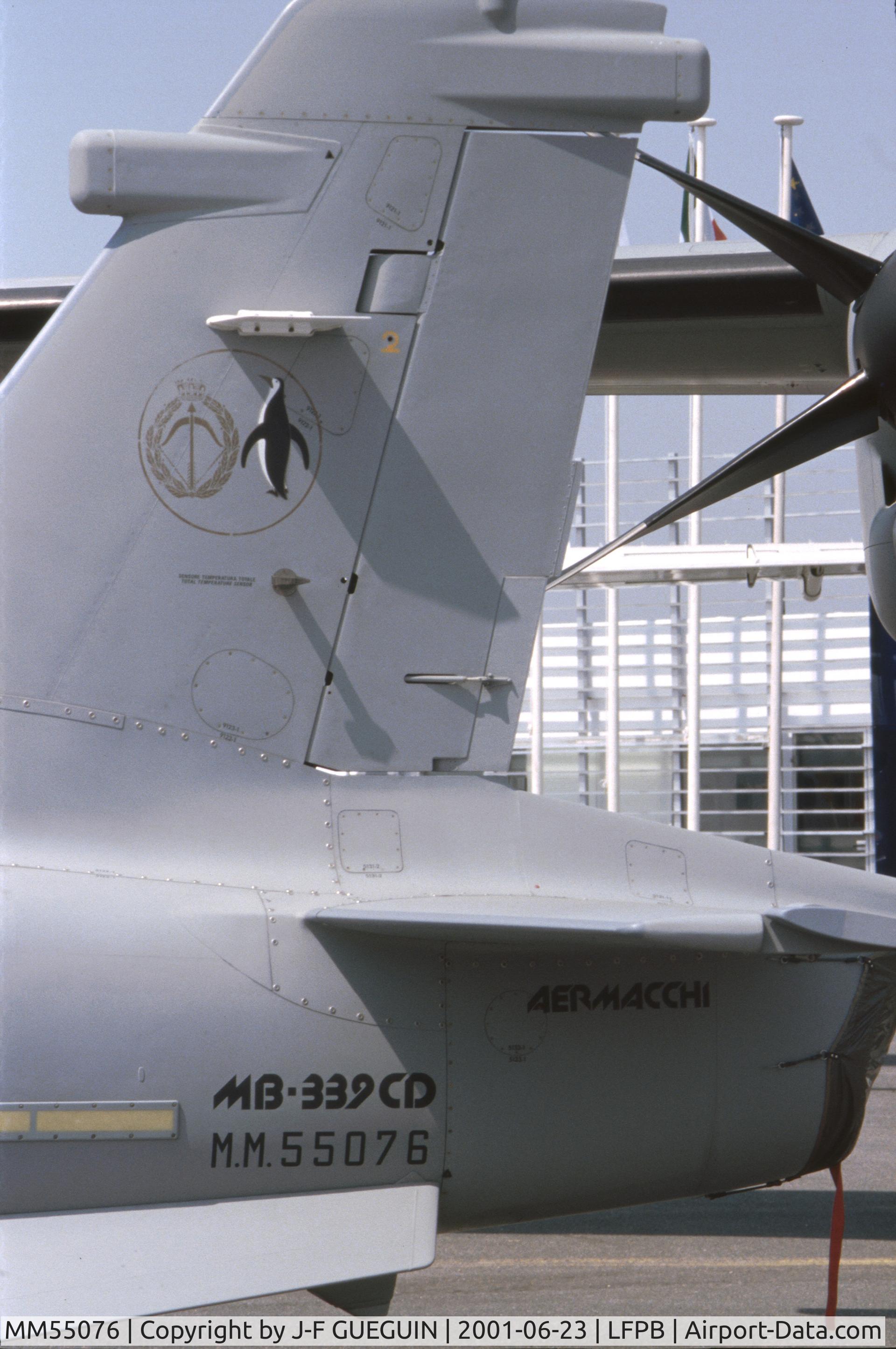 MM55076, Aermacchi MB-339CD C/N 6880/208/CD015, On display at 2001 Paris-Le Bourget airshow.