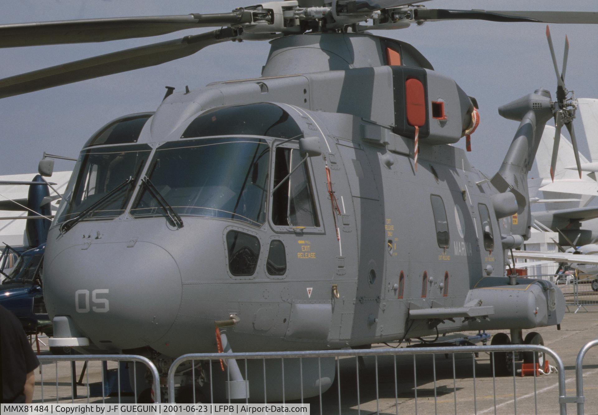 MMX81484, EHI SH-101A (EH-101MP Mk110) C/N 110005, On display at 2001 Paris-Le Bourget airshow.