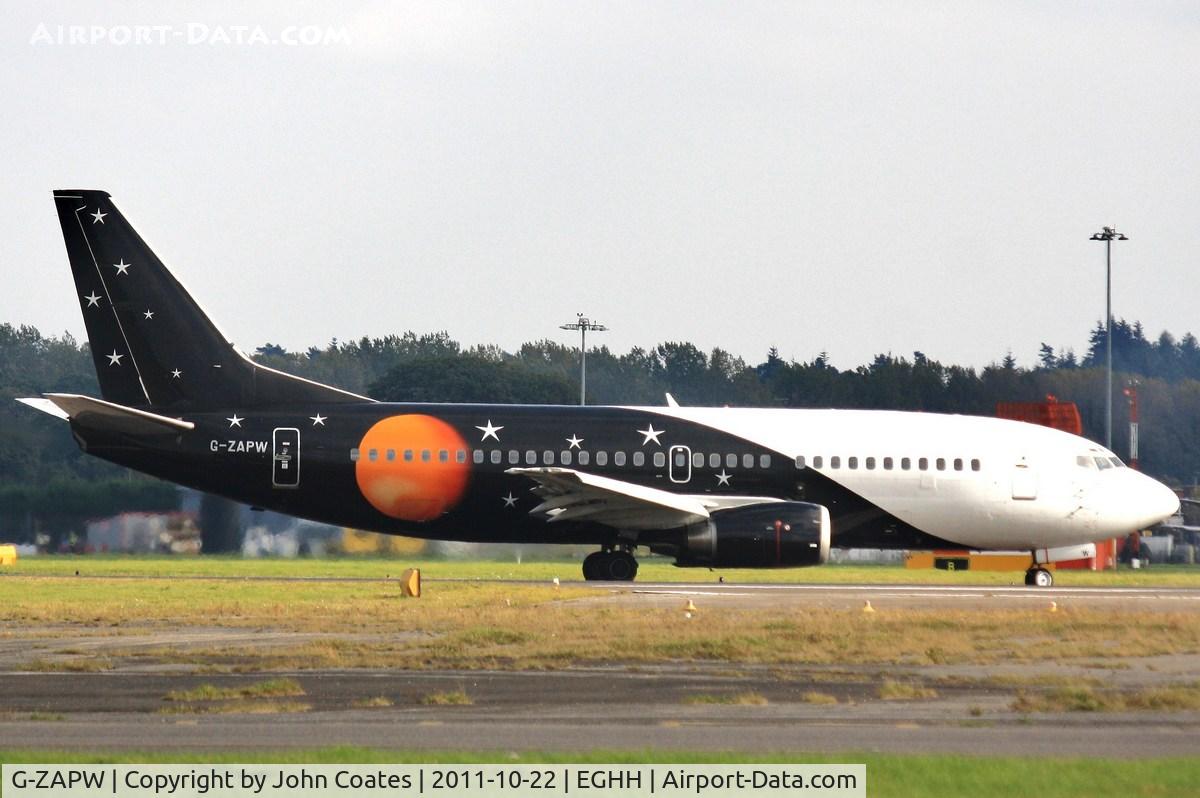 G-ZAPW, 1988 Boeing 737-3L9 C/N 24219, Exiting 26 on arrival