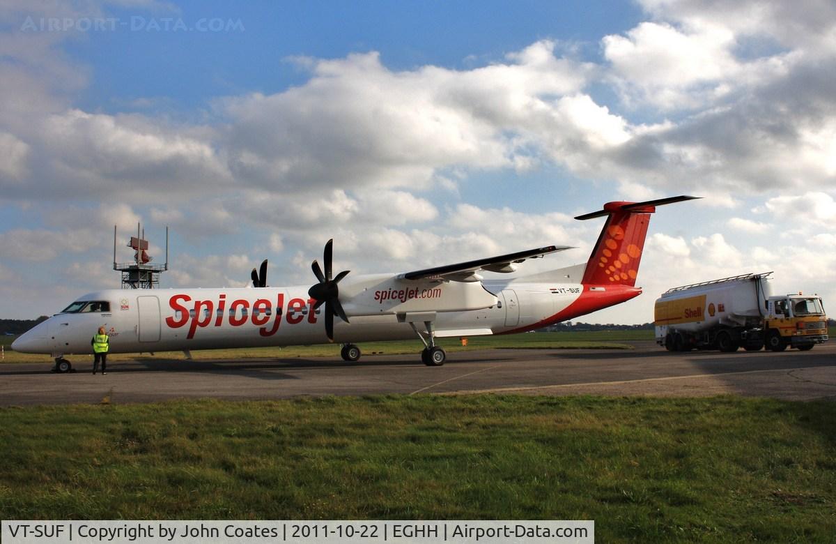 VT-SUF, 2011 De Havilland Canada DHC-8Q-402NG Dash 8 C/N 4382, Fuelling before next leg of delivery via Malta to India