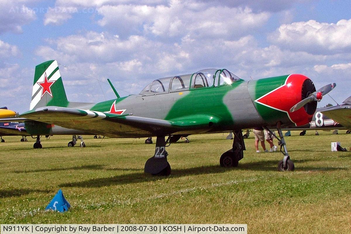 N911YK, 1962 Nanchang CJ-6A C/N 1032012, Nanchang CJ-6A [1032012] Oshkosh-Wittman Regional Airport~N 30/07/2008