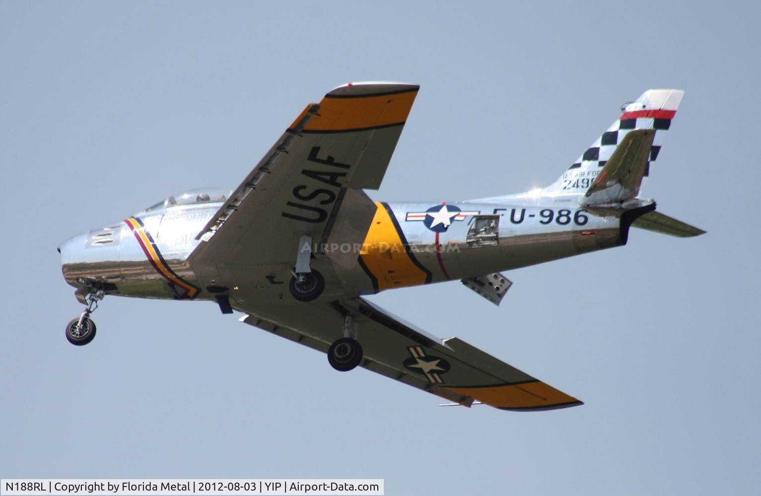 N188RL, 1952 North American F-86F Sabre C/N 191-682, F-86 Sabre 