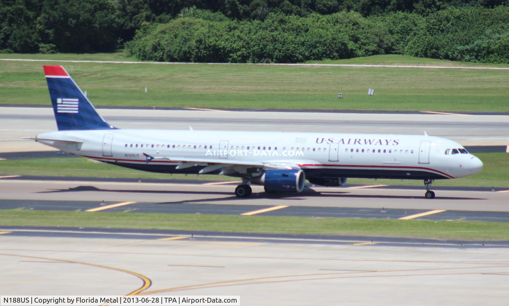N188US, 2002 Airbus A321-211 C/N 1724, USAirways A321