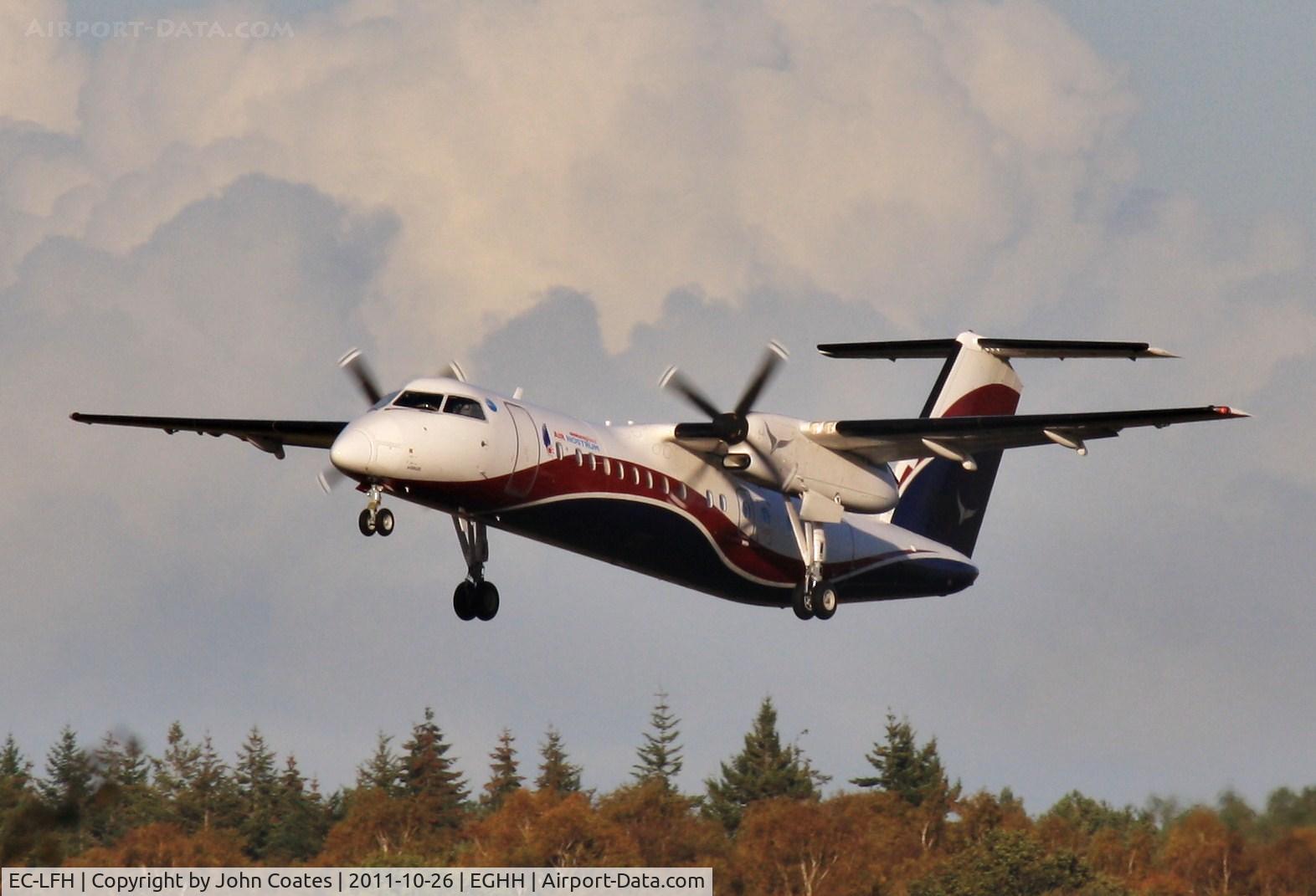 EC-LFH, 2002 De Havilland Canada DHC-8-315Q Dash 8 C/N 586, Departing to Canada