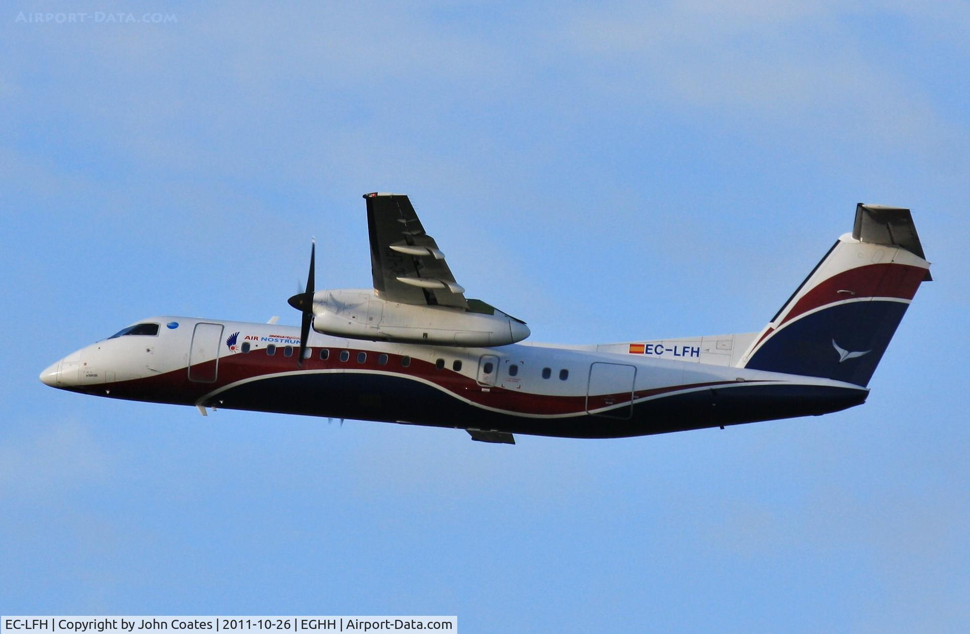 EC-LFH, 2002 De Havilland Canada DHC-8-315Q Dash 8 C/N 586, Departs on next leg back to Canada