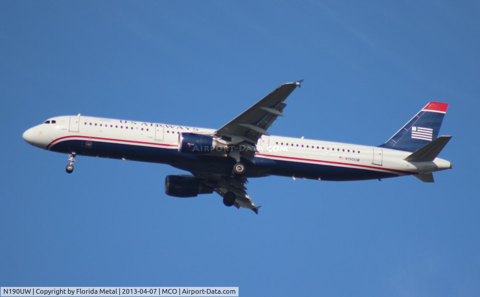 N190UW, 2001 Airbus A321-211 C/N 1436, USAirways A321