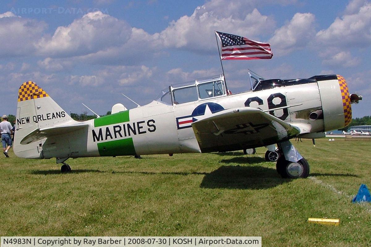 N4983N, 1957 North American AT-6D Texan C/N 121-42175 (44-81453), North American AT-6D Texan [121-42175] Oshkosh-Wittman Regional Airport~N 30/07/2008