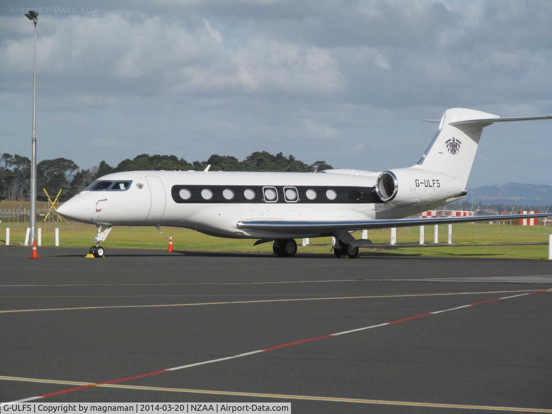 G-ULFS, 2013 Gulfstream Aerospace G650 (G-VI) C/N 6028, Back again at AKL
