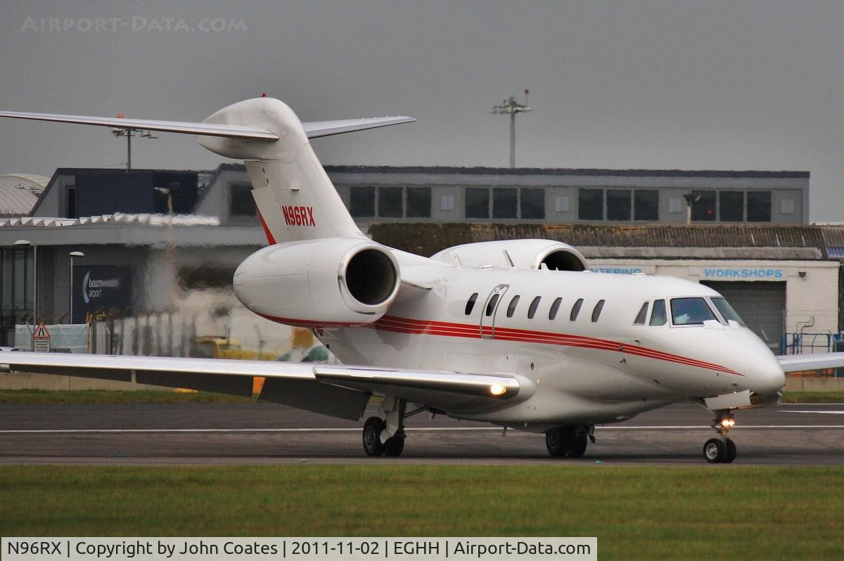 N96RX, 1998 Cessna 750 Citation X Citation X C/N 750-0044, Arriving 08