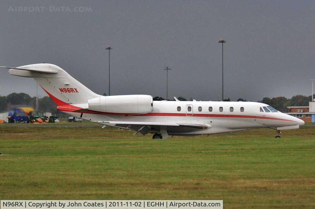 N96RX, 1998 Cessna 750 Citation X Citation X C/N 750-0044, Taxiing on arrival