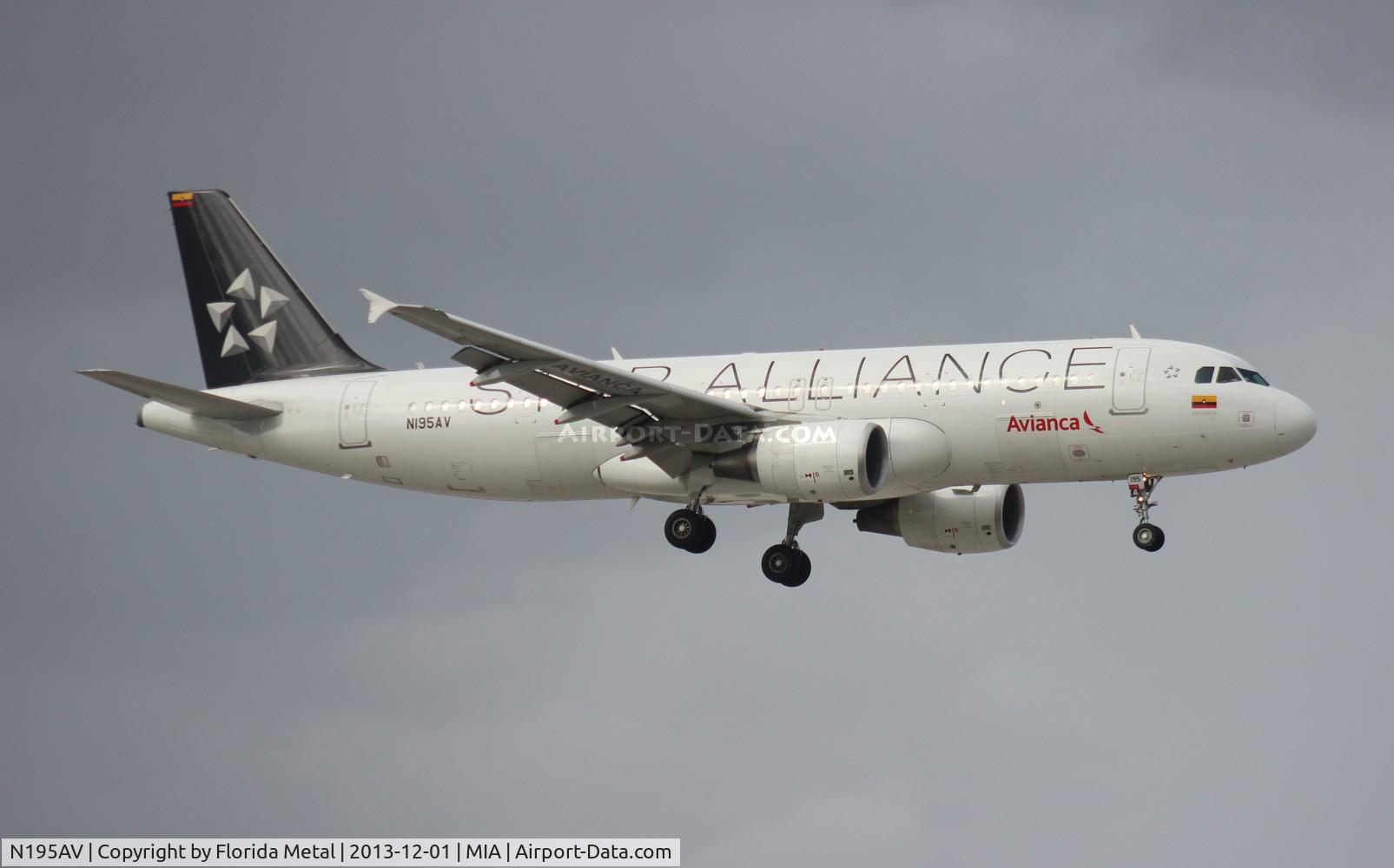 N195AV, 2012 Airbus A320-214 C/N 5195, Avianca Star Alliance A320