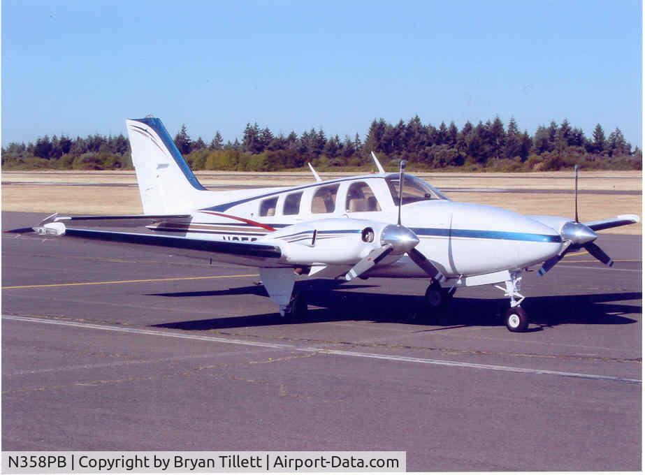 N358PB, 1977 Beech 58P Baron C/N TJ-90, TJ-90 On the field at K82