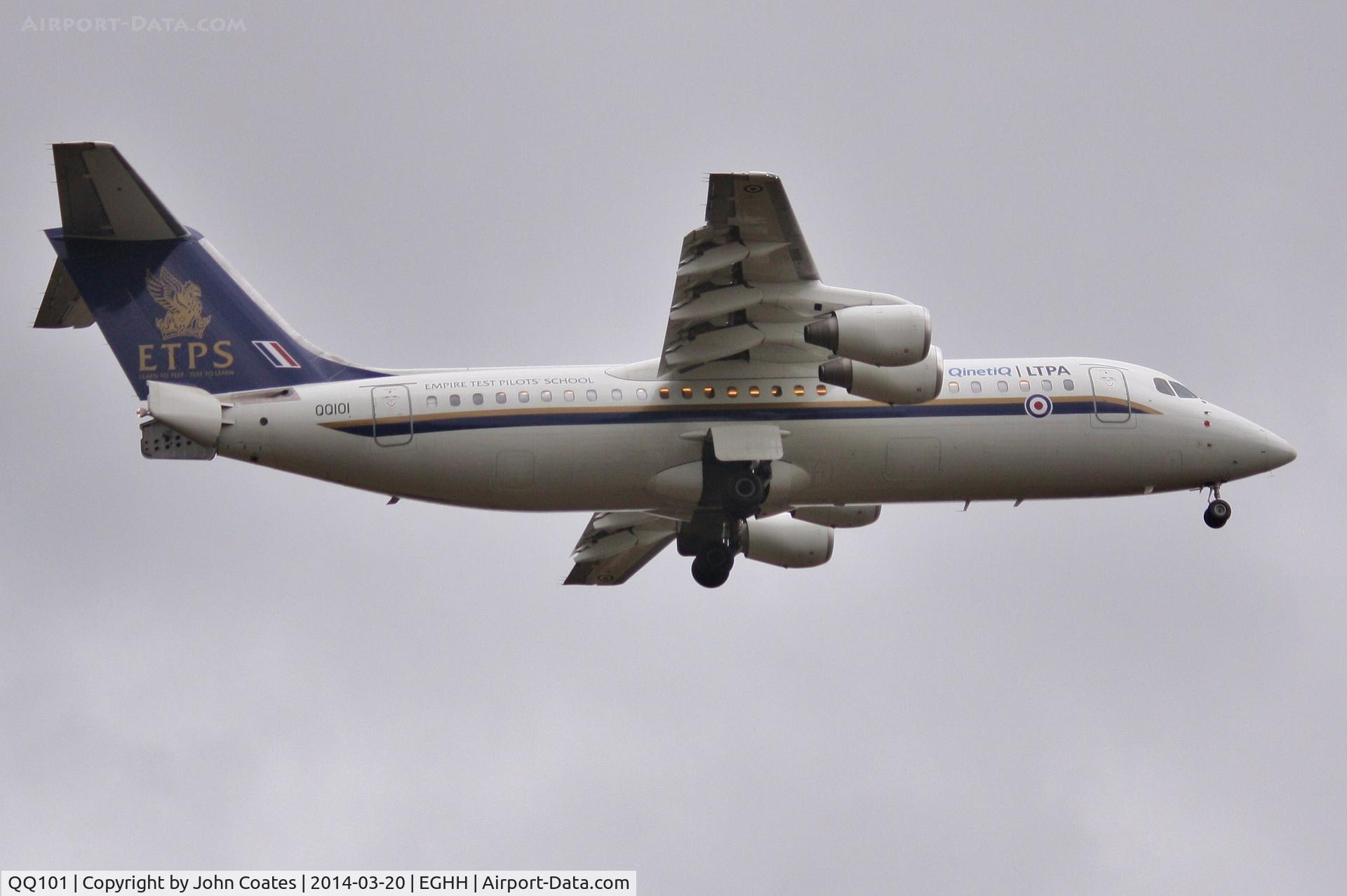QQ101, 2000 British Aerospace Avro 146-RJ100 C/N E3368, Training on a very grey day.