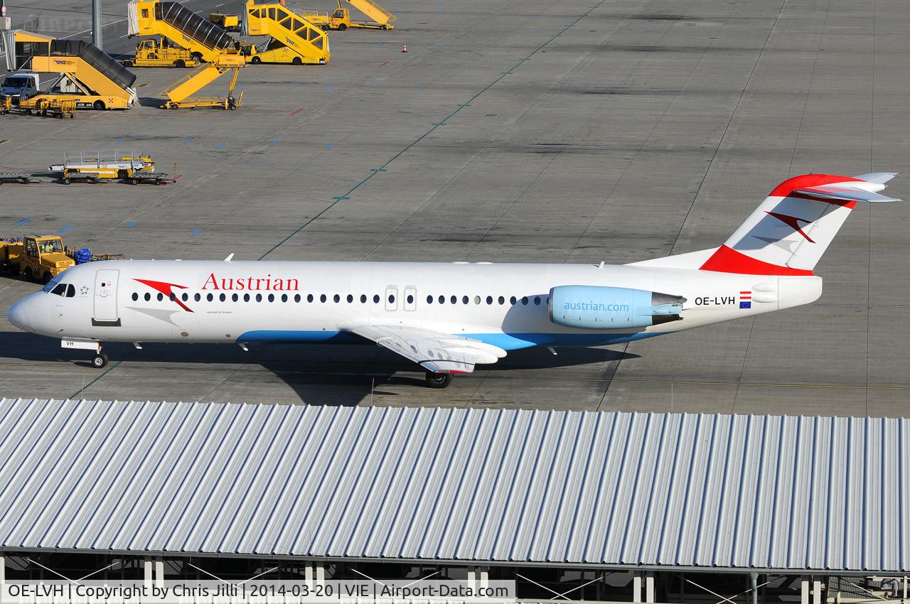OE-LVH, 1993 Fokker 100 (F-28-0100) C/N 11456, Austrian Airlines