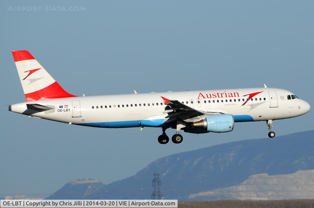 OE-LBT, 2000 Airbus A320-214 C/N 1387, Austrian Airlines