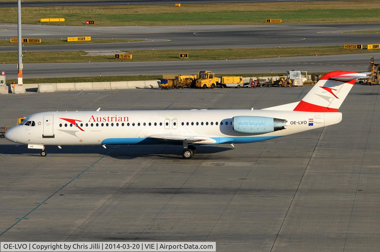 OE-LVO, 1993 Fokker 100 (F-28-0100) C/N 11460, Austrian Airlines