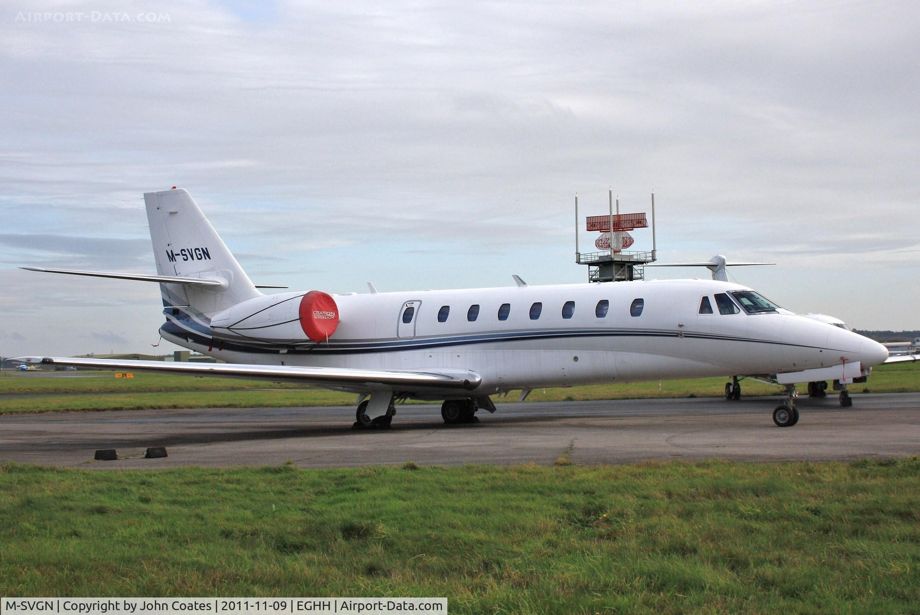 M-SVGN, 2008 Cessna 680 Citation Sovereign C/N 680-0198, At CSE