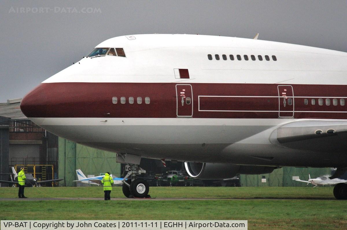 VP-BAT, 1979 Boeing 747SP-21 C/N 21648, Being readied for departure