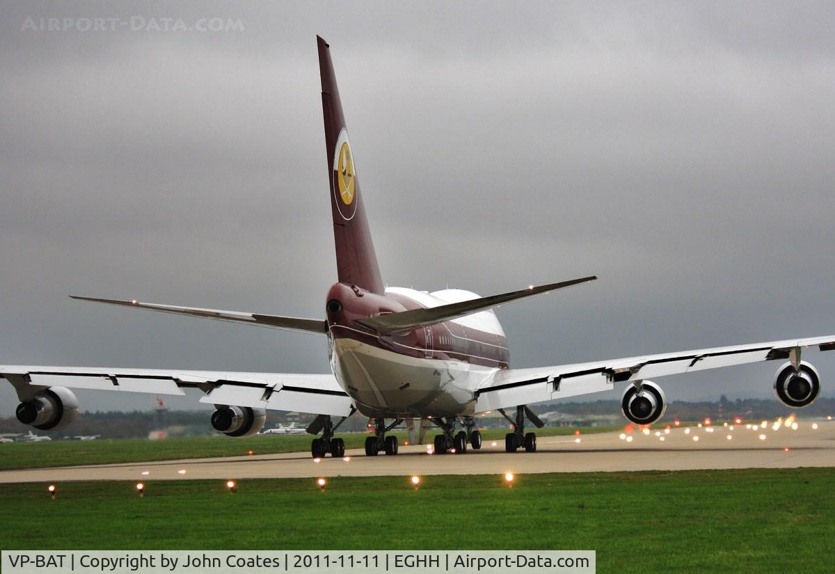VP-BAT, 1979 Boeing 747SP-21 C/N 21648, Rolling on 08
