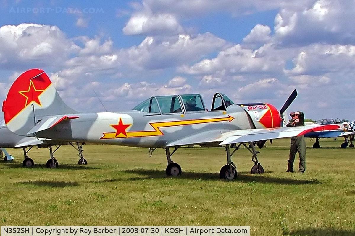 N352SH, 1985 Yakovlev (Aerostar) Yak-52 C/N 855704, Yakovlev Yak-52 [855704] Oshkosh-Wittman Regional Airport~N 30/07/2008