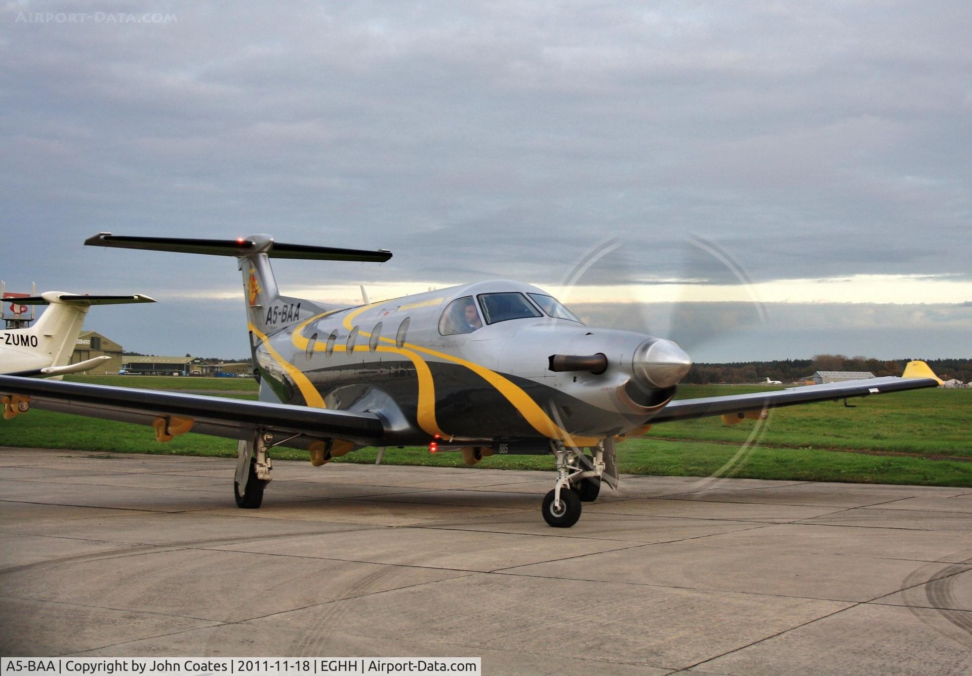 A5-BAA, 2008 Pilatus PC-12/47 C/N 885, Taxiing
