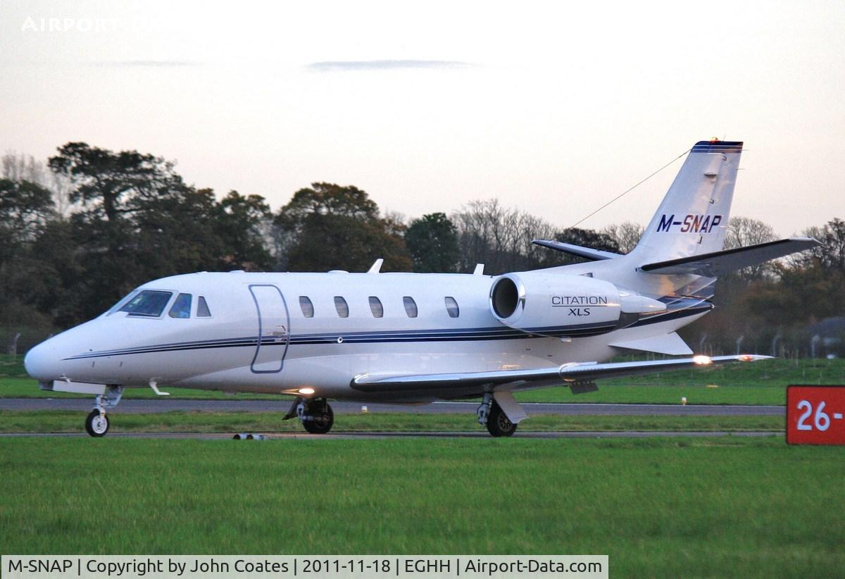 M-SNAP, 2008 Cessna 560XL Citation XLS C/N 560-5770, Taxiing