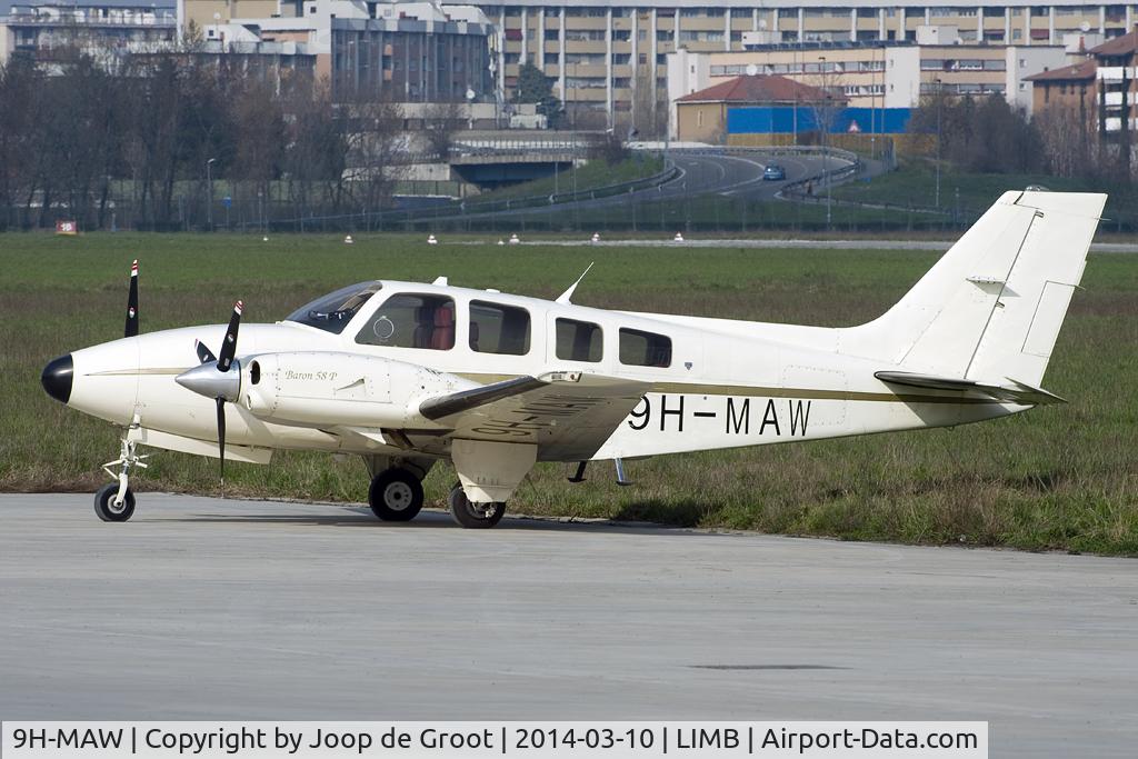 9H-MAW, 1976 Beech 58P Baron C/N TJ-55, ex I-MAWW, now registered in Malta. Aircraft was for sale