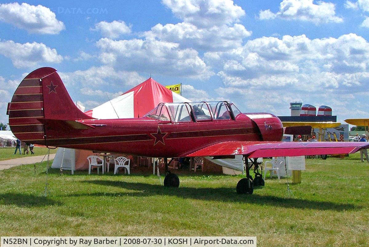 N52BN, 1993 Yakovlev Yak-52 C/N 9311705, Yakovlev Yak-52 [9311705] Oshkosh-Wittman Regional Airport~N 30/07/2008